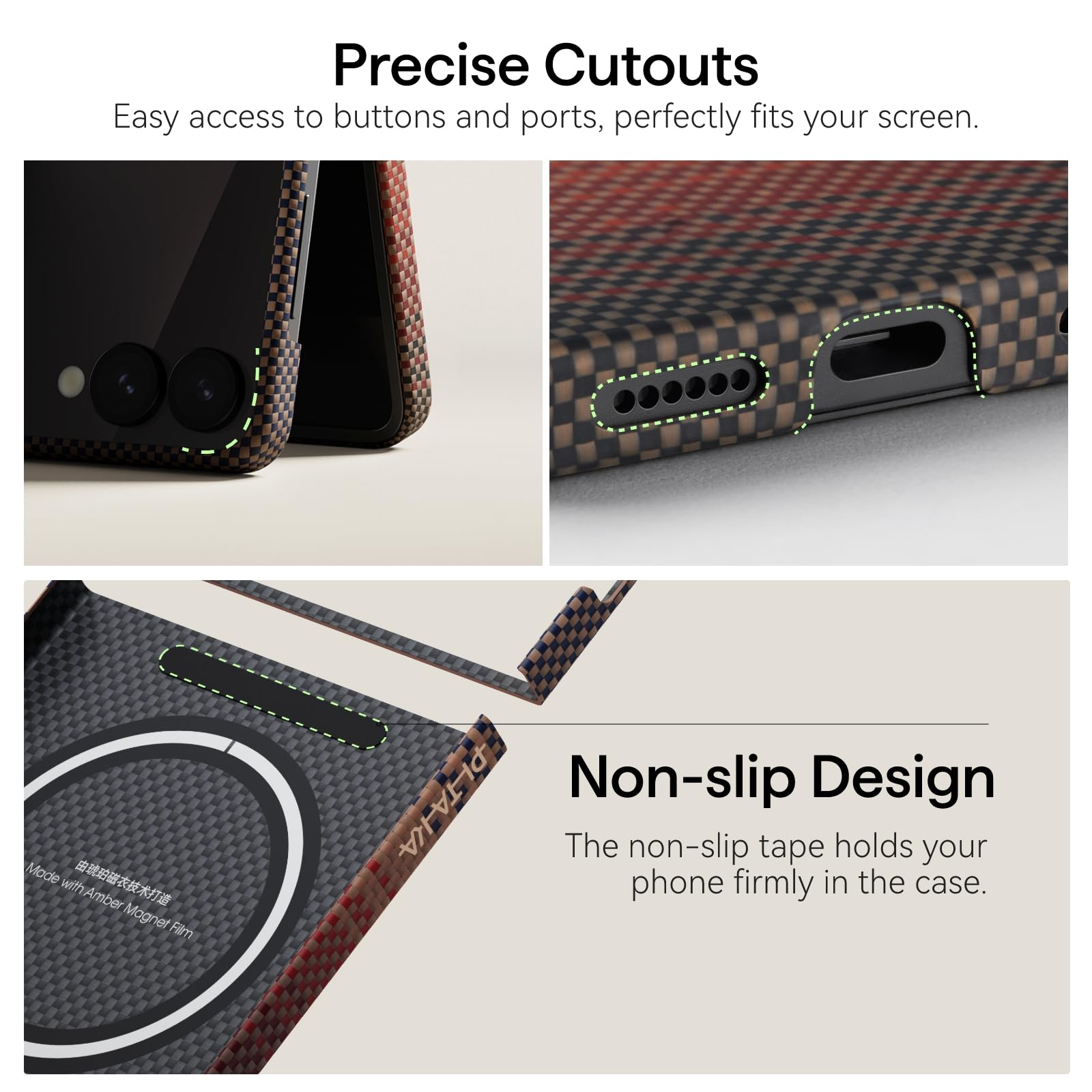 Amazon.com: pitaka for Z Flip 7 Case, Compatible with MagSafe